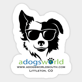 Cool Dog in Sunglasses - Dog Breeds - A Dog's World - Border Collie Sticker